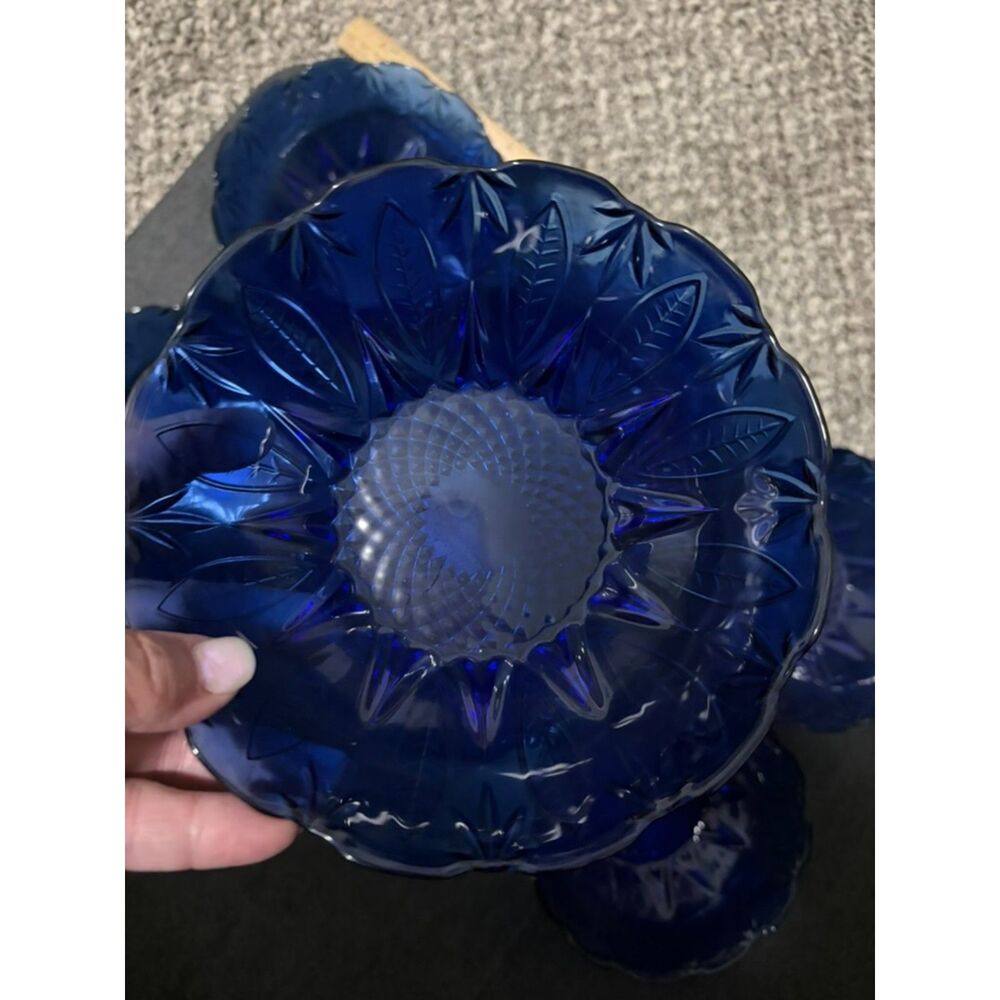 Avon Royal Sapphire Cobalt Blue Small Cereal Salad Bowls.
